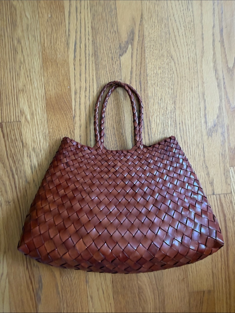 Dragon Diffusion Woven Leather Tote Bag in Rich Brown - Classic Handcarry - Picture 2 of 4